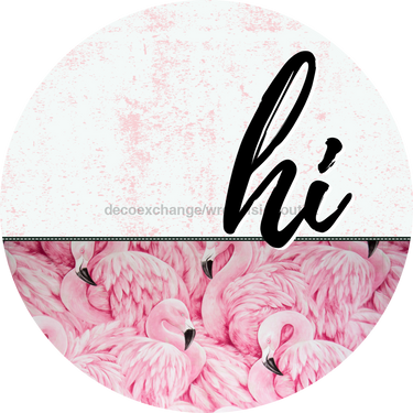 Flamingo Door Hanger Dco-01564-Dh 18’ Round Wood